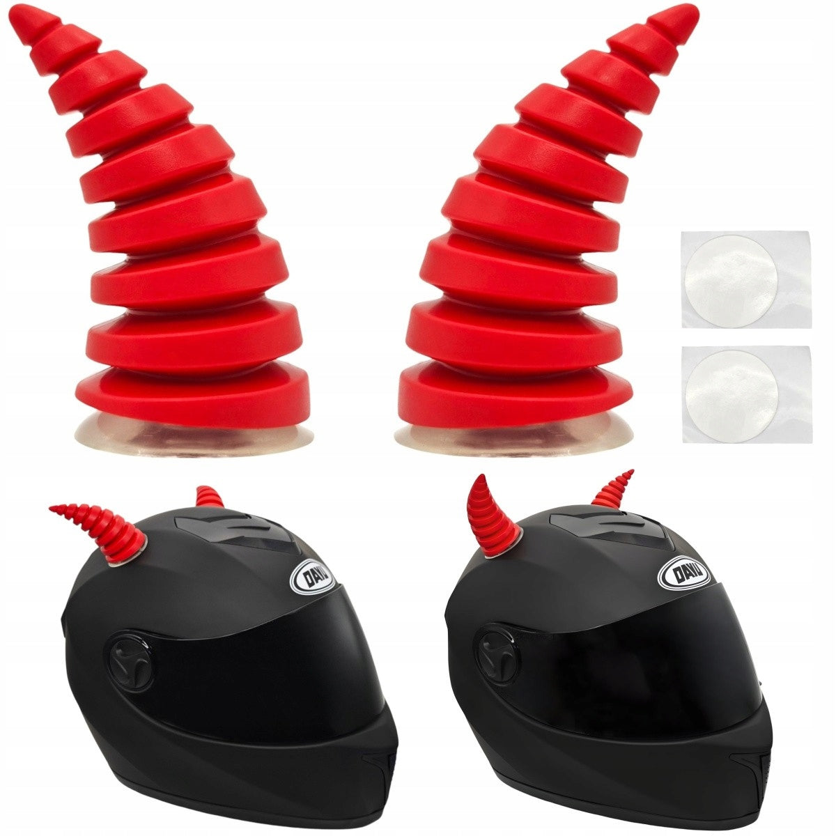 Helmet Horns Colors 2 Pcs Red