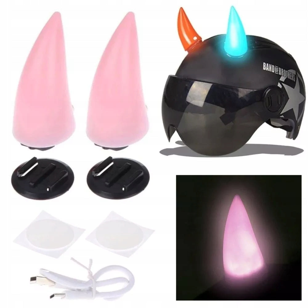 Helmet Horns Glowing - LED 1pcs Pink Manufacturer's catalog number 1219PE