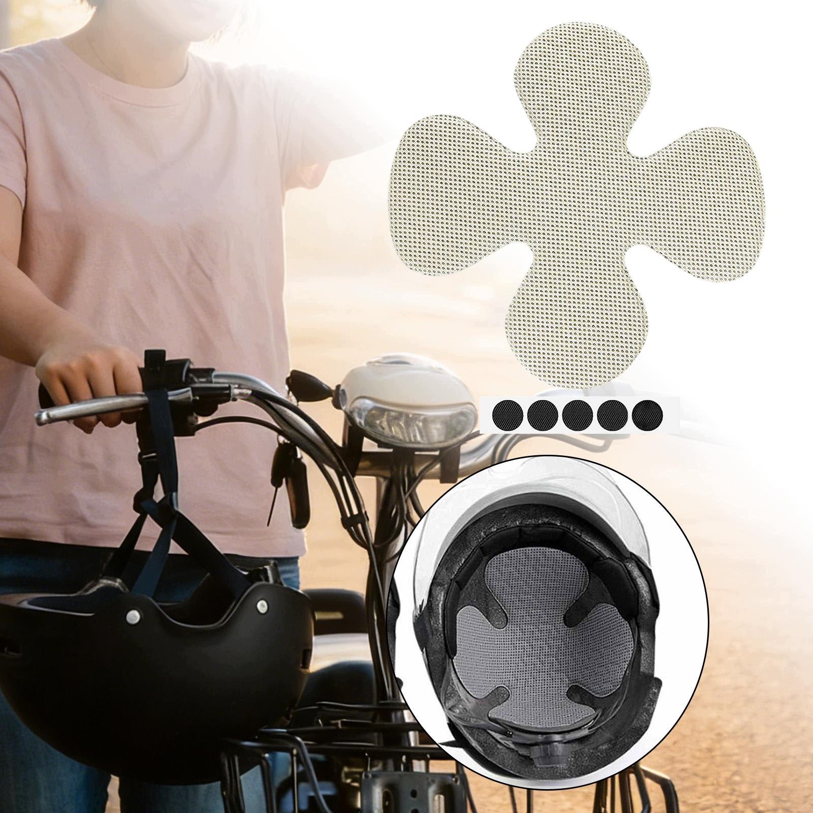 Helmet Liner Pad Universal Motorcycle Padding Insert Cushion Mat Apricot