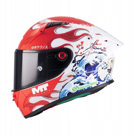 Helmet MT KRE+ S YAMANAKA RED/WHITE/BLUE black white blue FREEBIES Size XL