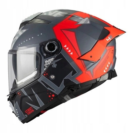 Helmet MT THUNDER 4 R SV CANVAS C5 MATT black grey red FREEBIES Manufacturer's catalog number 1375D53C5207