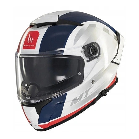 Helmet MT THUNDER 4 SV THREADS GLOSS WHITE/BLUE blue red Manufacturer MT