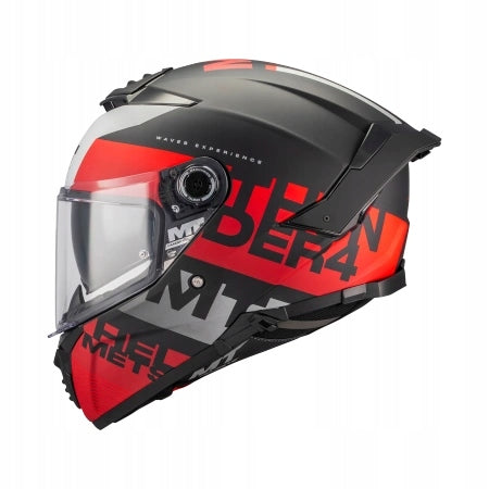 Helmet MT THUNDER 4 SV WAVES BLACK/RED/WHITE black red white FREEBIES Manufacturer MT