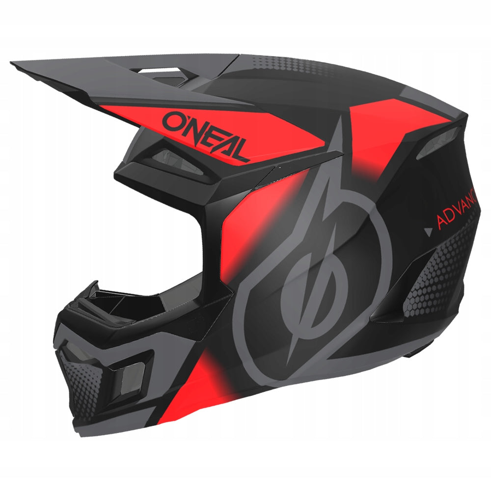 Helmet O'Neal 3SRS Vision black/red/gray matt L quad cross enduro scooter