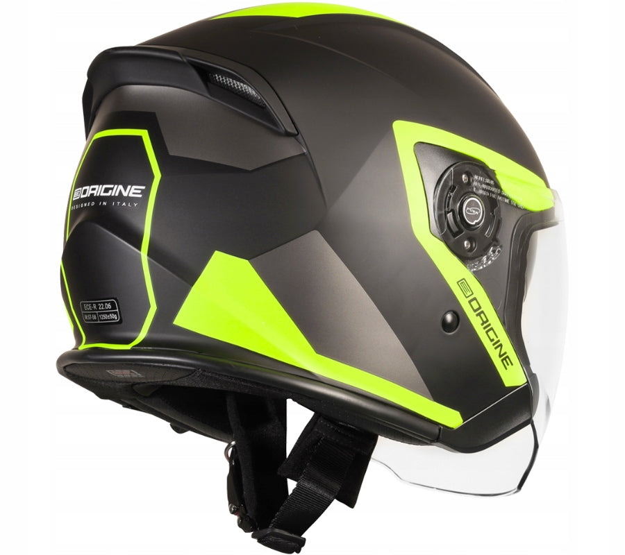Helmet ORIGINE PALIO 2.0 TECHY fluo yellow-black L Size L