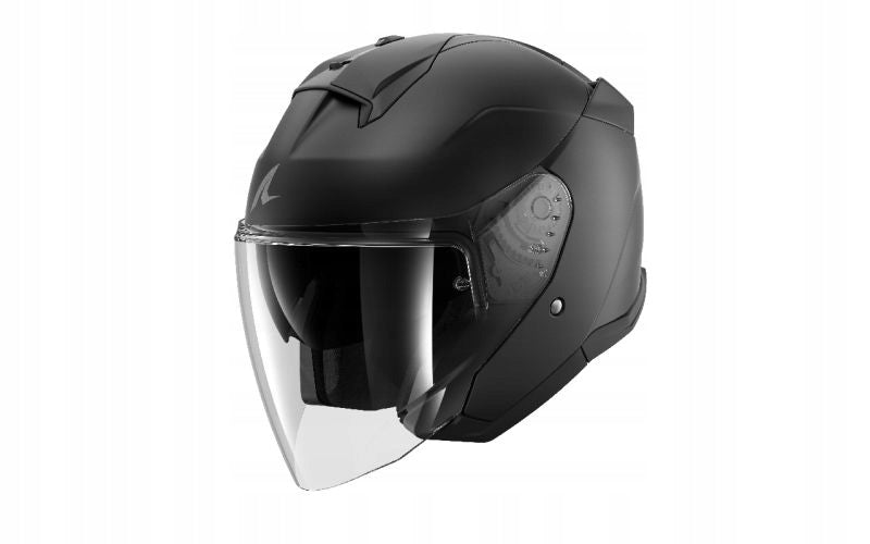 Helmet Open SHARK SKWAL JET BLANK MAT black/matte, size XL