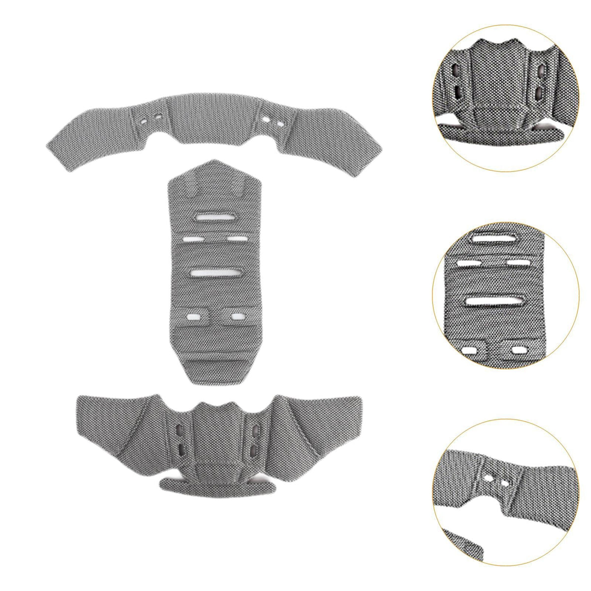 Helmet Padding Kit Breathable Quick Drying Replacement Accessories Grey Manufacturer no brand