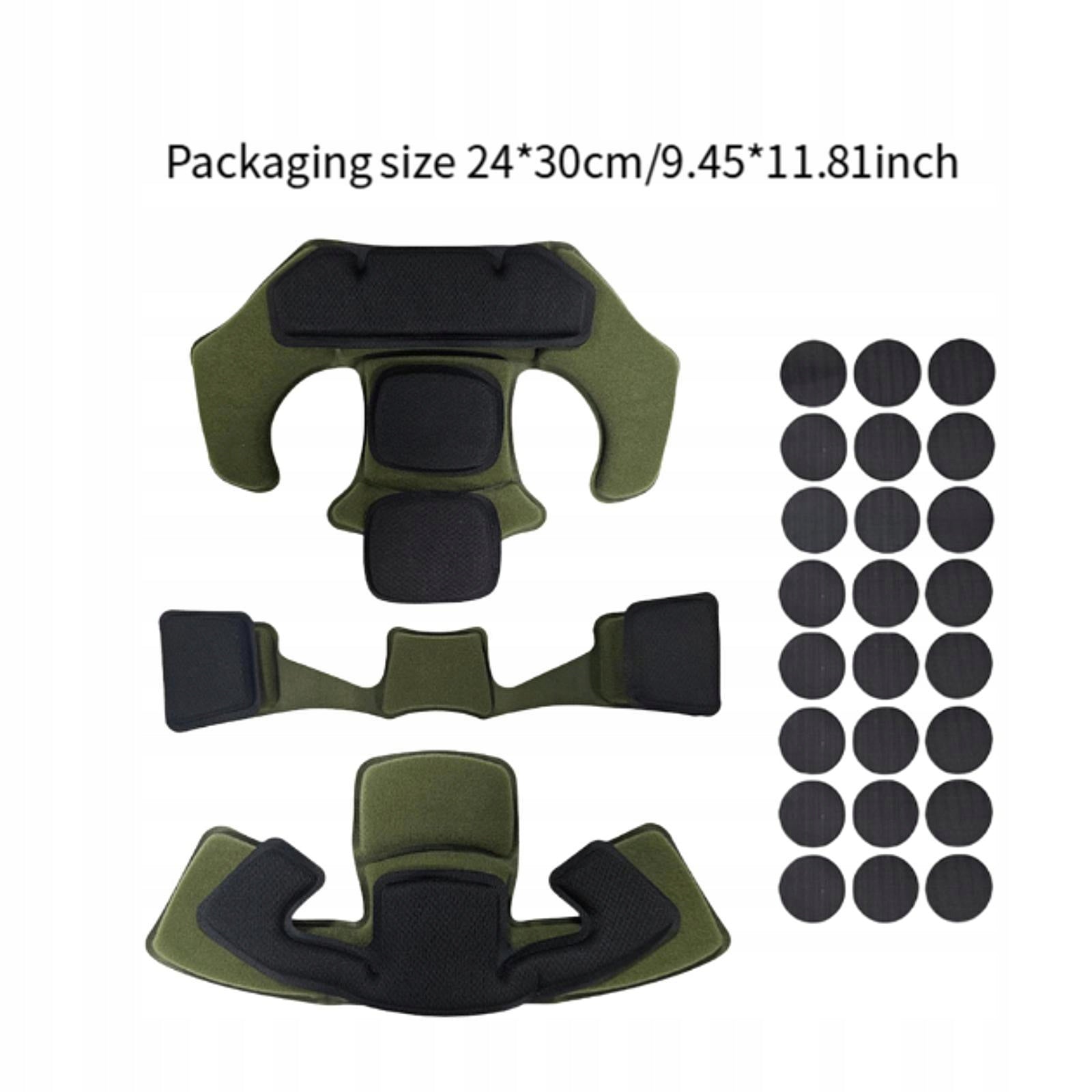 Helmet Padding Kit Comfortable Versatile Protective Inner Mats Green Packaging status original