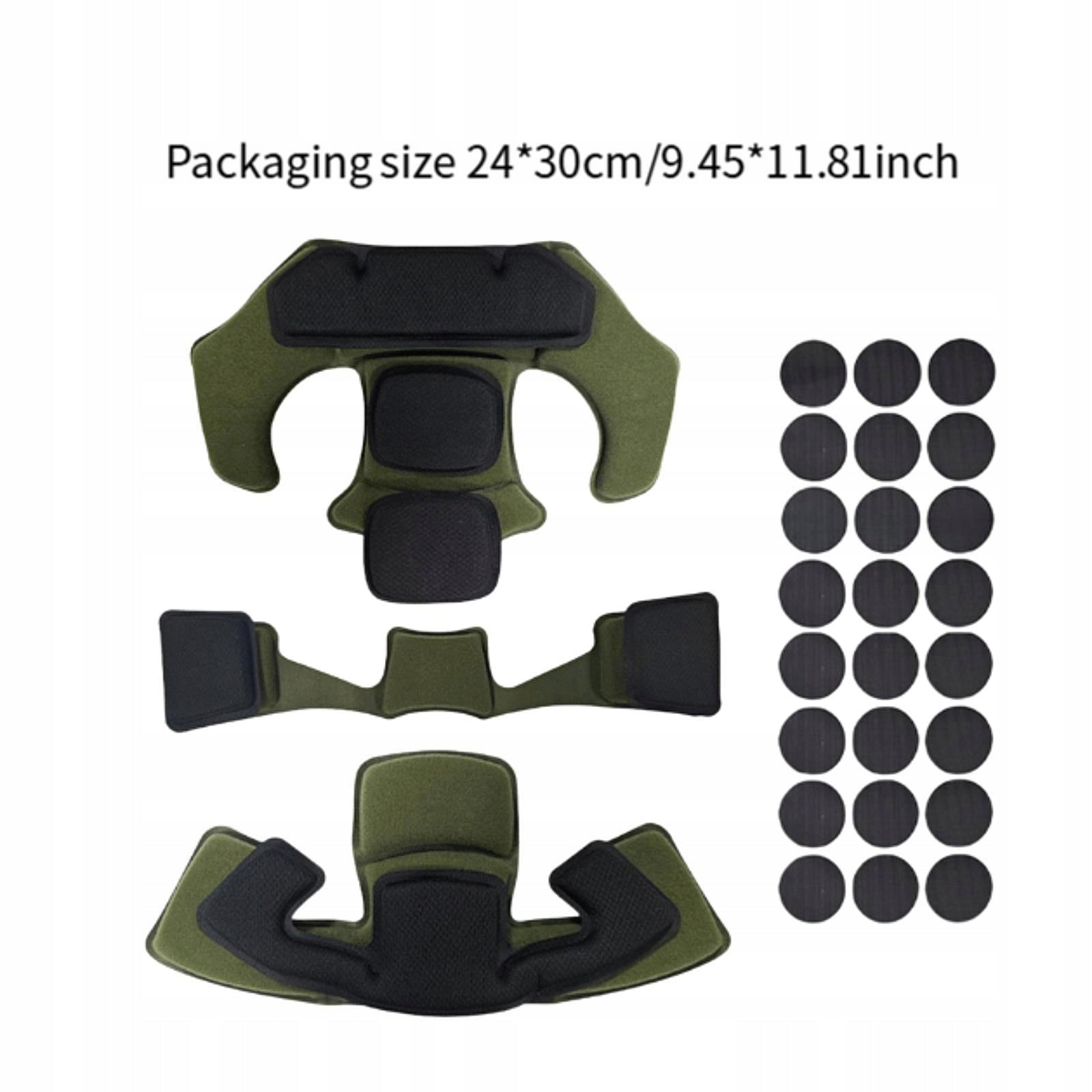 Helmet Padding Kit Soft Breathable Multifunctional Lightweight Parts Green Packaging status original
