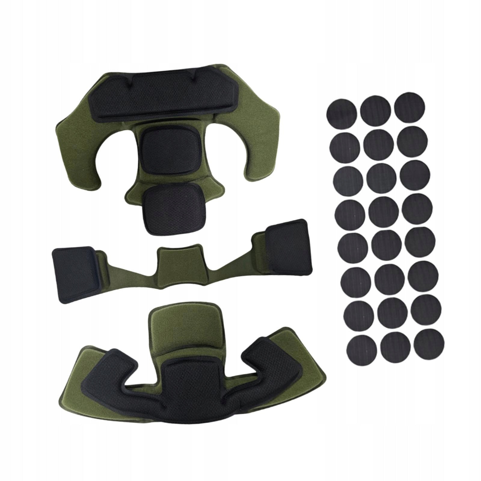 Helmet Padding Kit Soft Breathable Multifunctional Lightweight Parts Green