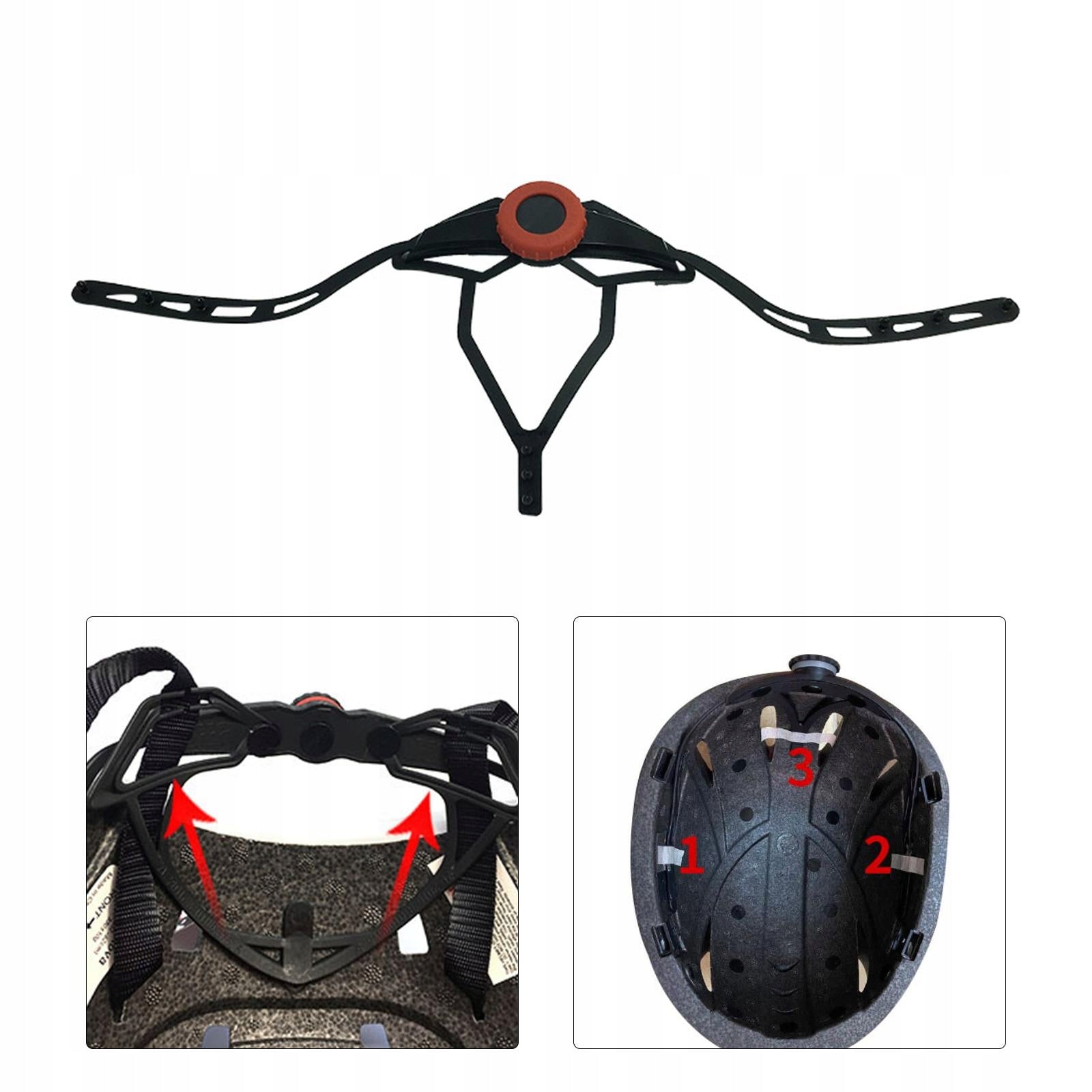 Helmet Retention System Bicycle Cycle Black Accessories Nylon Adjustable B Manufacturer no brand