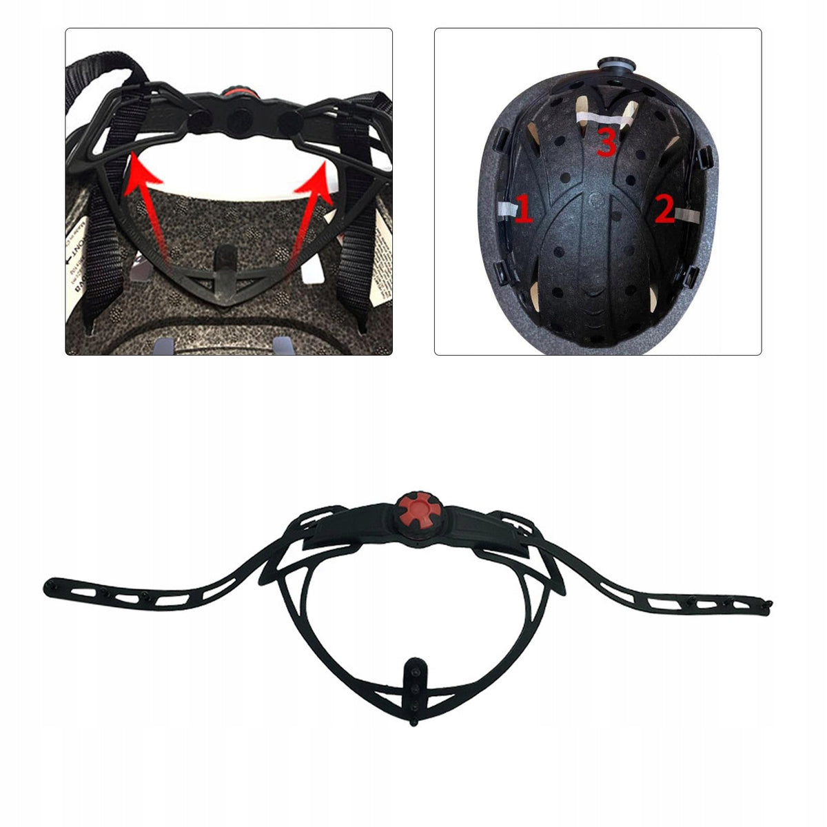 Helmet Retention System Bicycle Cycle Black Accessories Nylon Adjustable C Manufacturer no brand