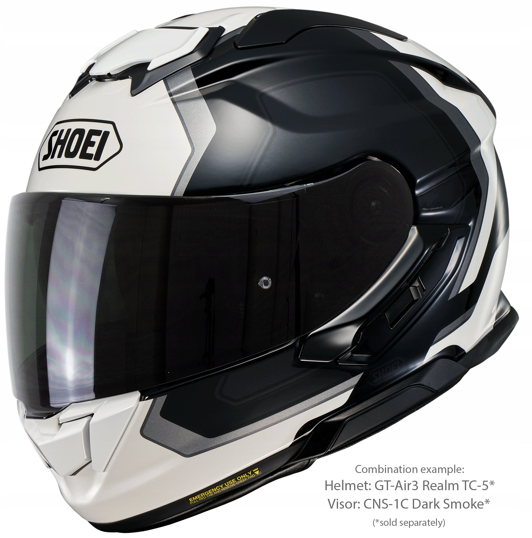 Helmet Shoei GT-Air 3 Realm TC-5 size M Visor Features enhanced scratch resistance integrated sun visor