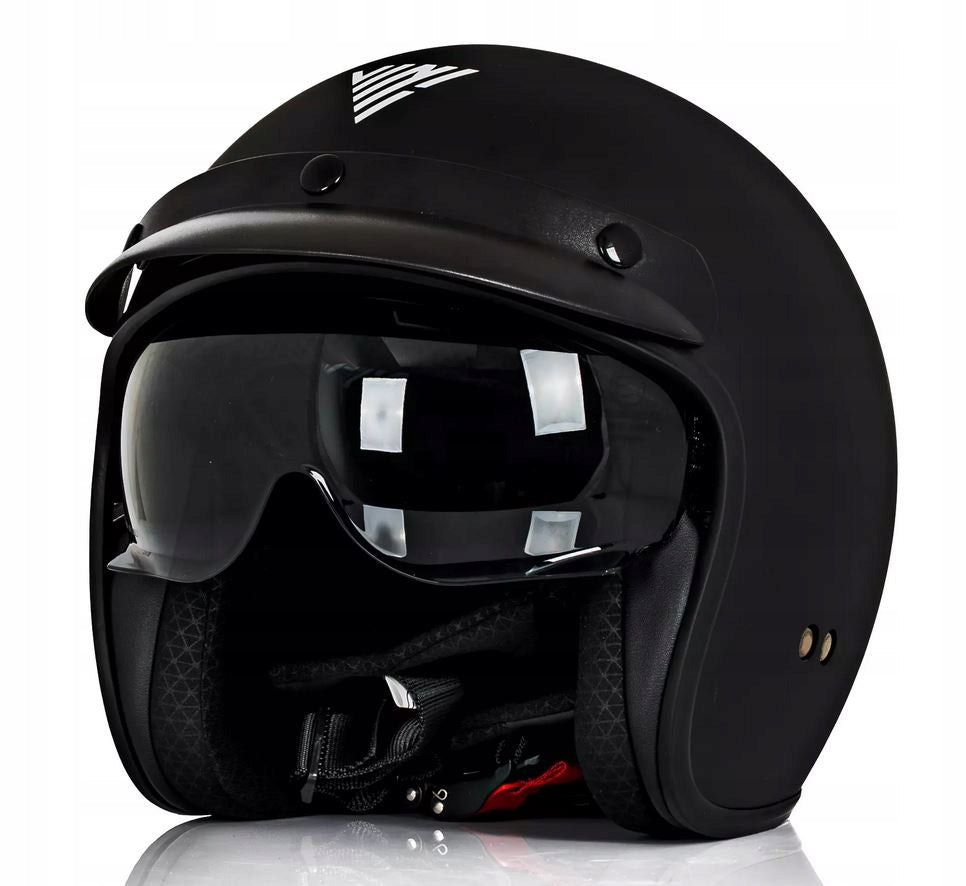 Helmet VINI STRATOS Classic Black Matt size. M