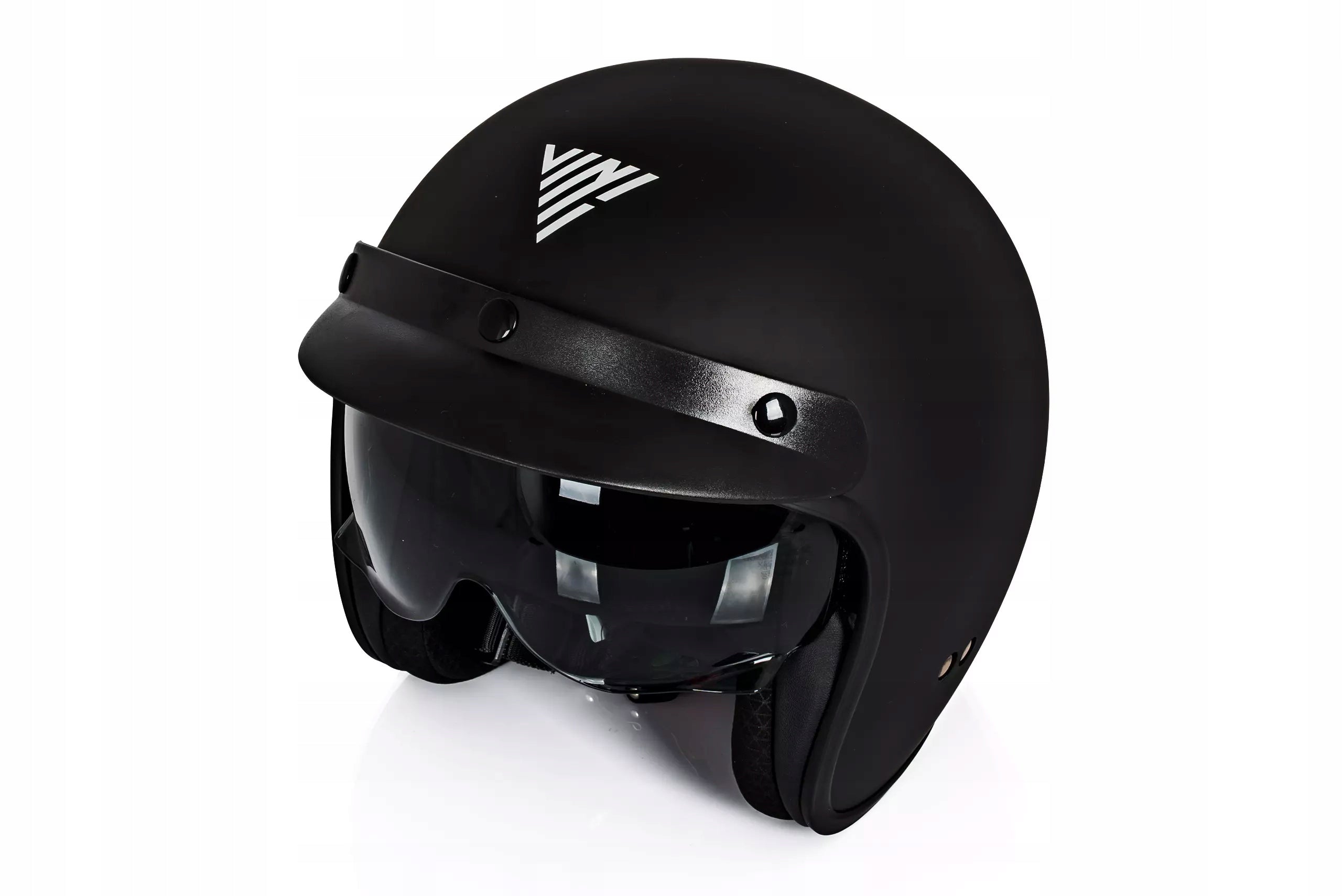 Helmet Vini Stratos black mat L blenda glass walnut chopper bobber cruiser Manufacturer's catalog number 3017353
