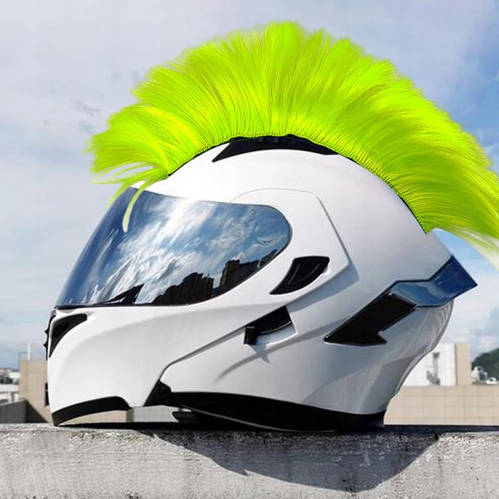 Helmet Wigs, Helmet Hair Patches, Cosplay Party Hairpiece, Light Green Manufacturer no brand