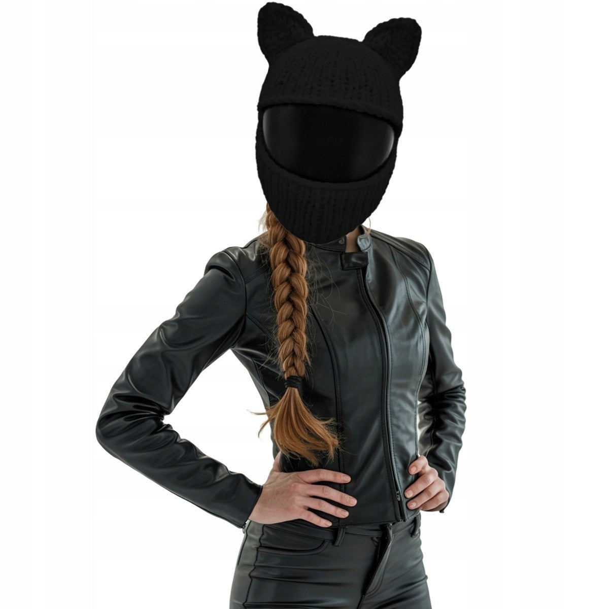 Helmet cap Cat Rider black Color black