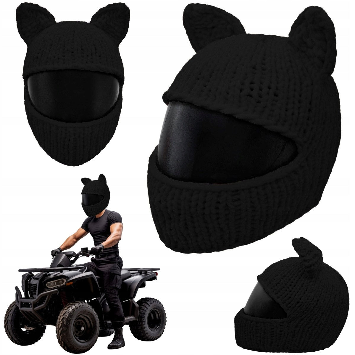 Helmet cap Cat Rider black