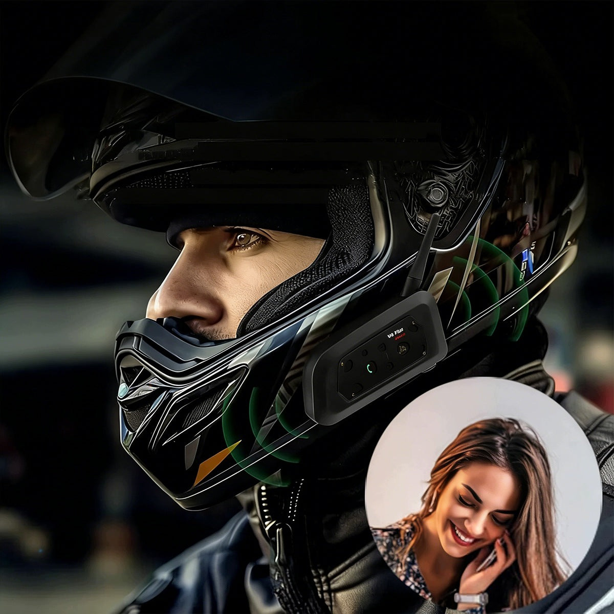 Helmet communicator V6 Plus BT 5.1 set of 2 for 6 people with USB-C EAN (GTIN) 4058812921521