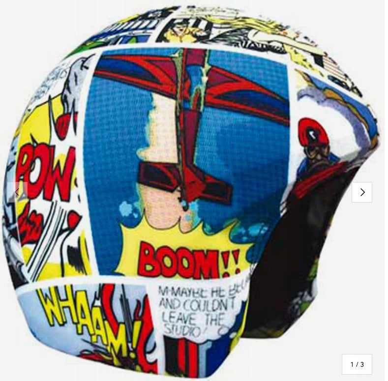 Helmet cover Coolcasc Comic elastic Lycra bike ski scooter Manufacturer no brand