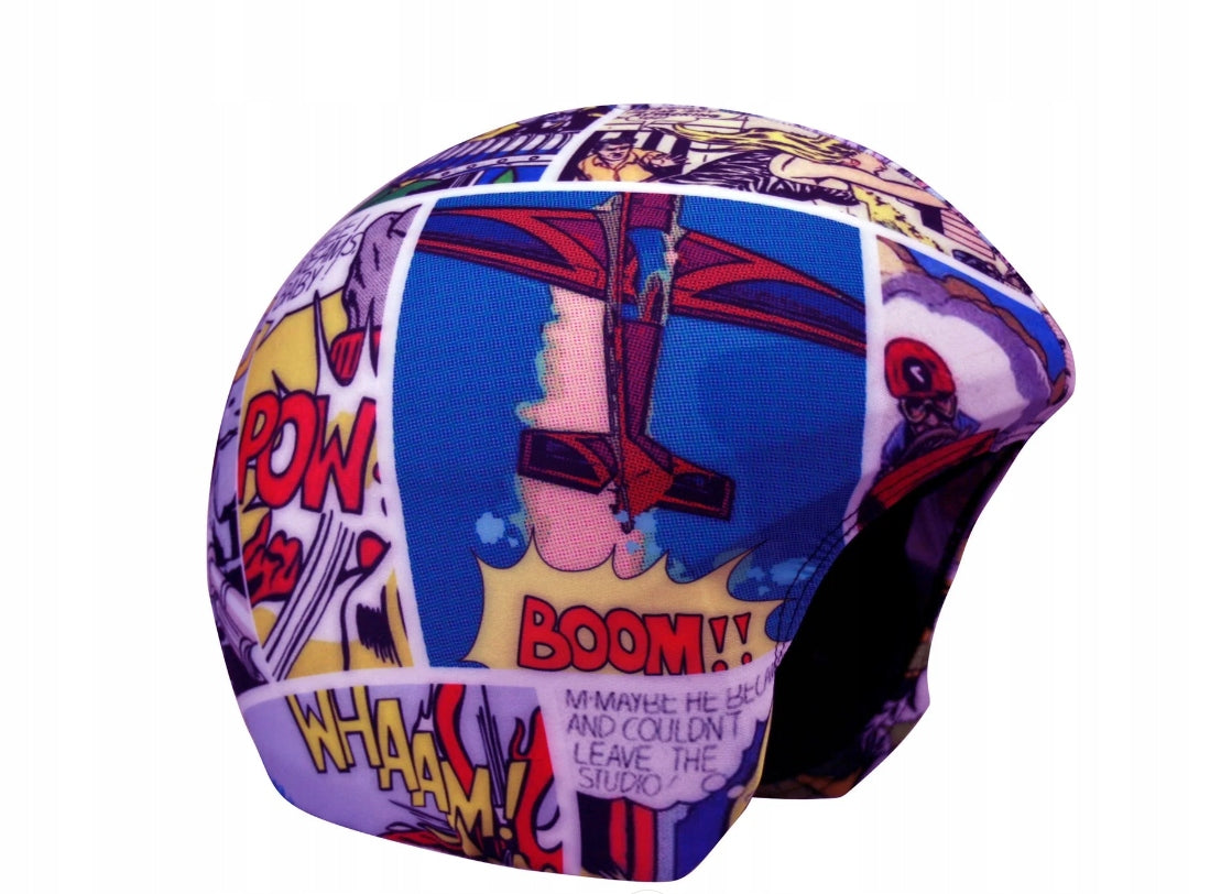 Helmet cover Coolcasc Comic elastic Lycra bike ski scooter