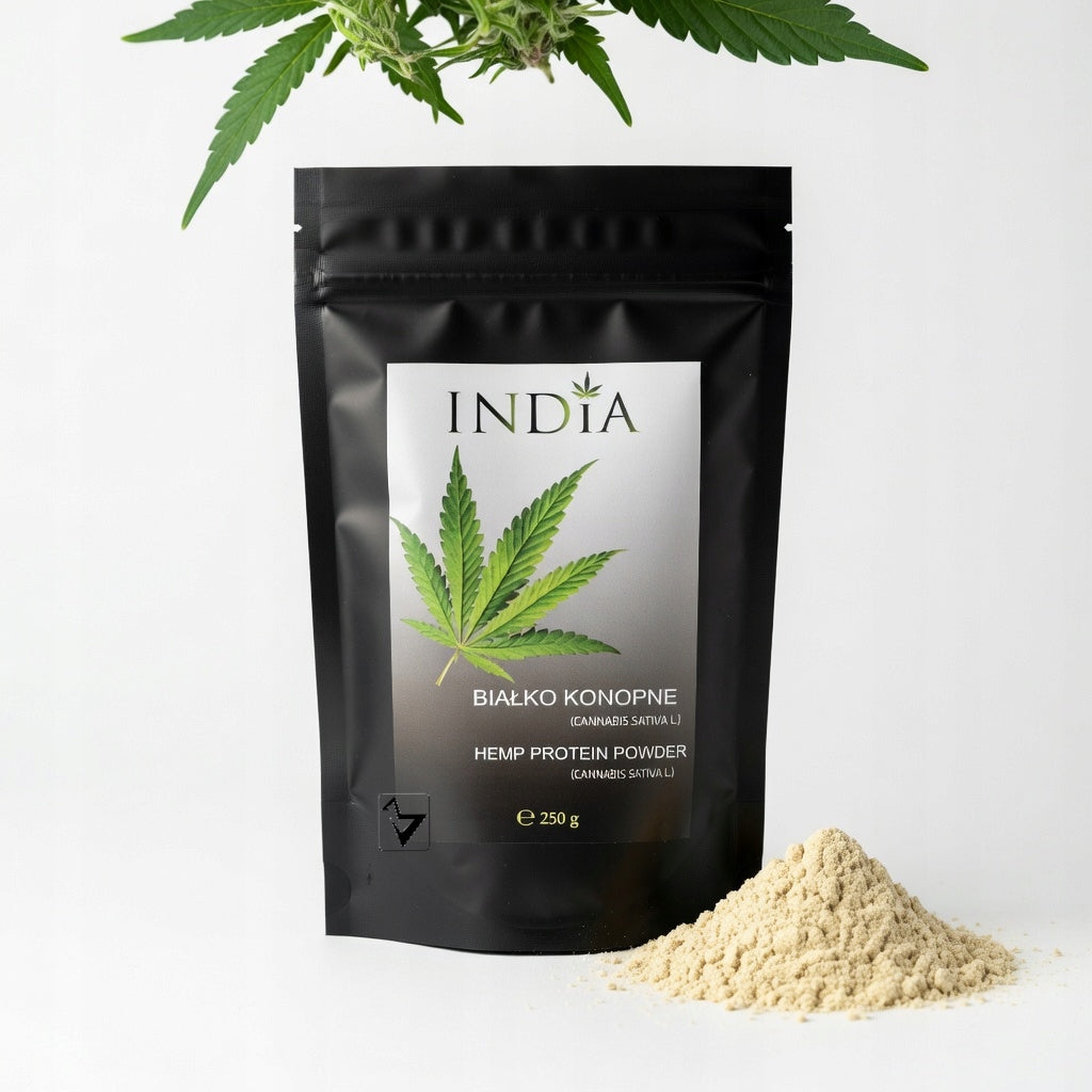 Hemp Protein INDIA 250g 41% Vegetable Proteins Without Gluten Vegan Expiration date at least six months from the date of purchase