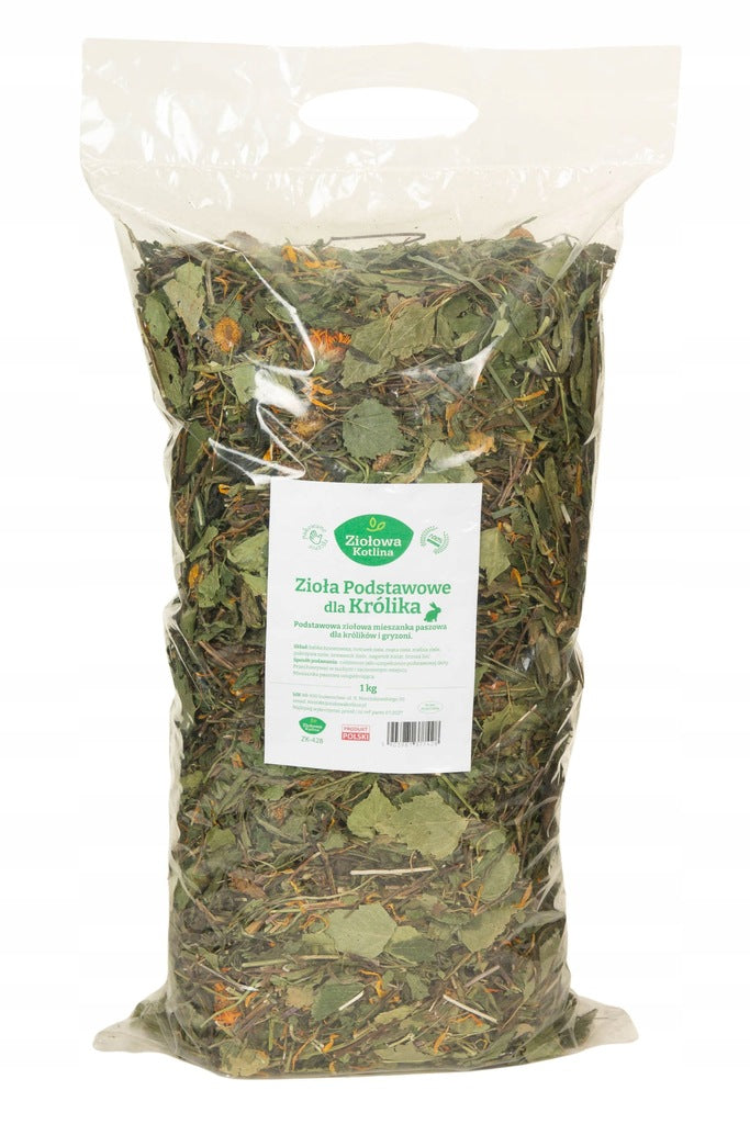 Herbal Blend For Rabbit Basic Natural Herbs For Rabbits 1kg Brand Ziołowa Kotlina