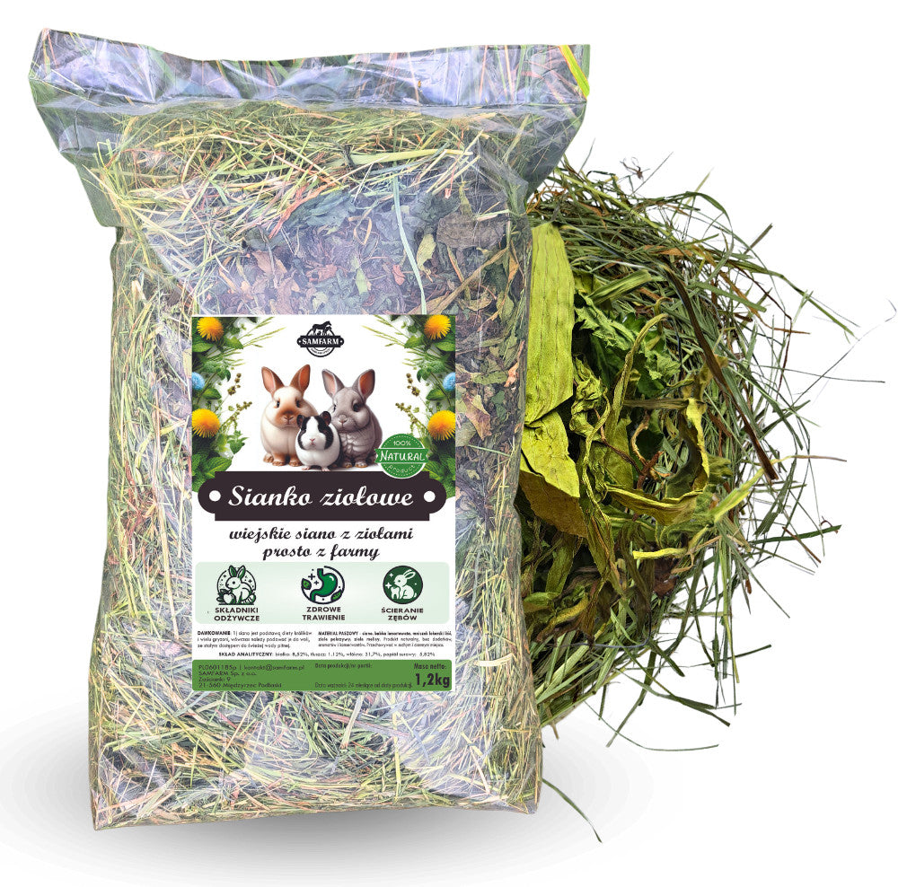 Herbal hay SAMFARM for rabbit 1,2kg