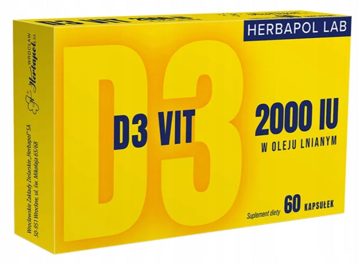 Herbapol Lab D3 Vit 2000 IU 60 capsules