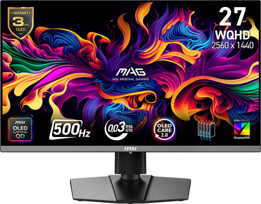 Herní monitor MSI MAG 272QP QD-OLED X50 26,5" WQHD 500 Hz 0,03 ms