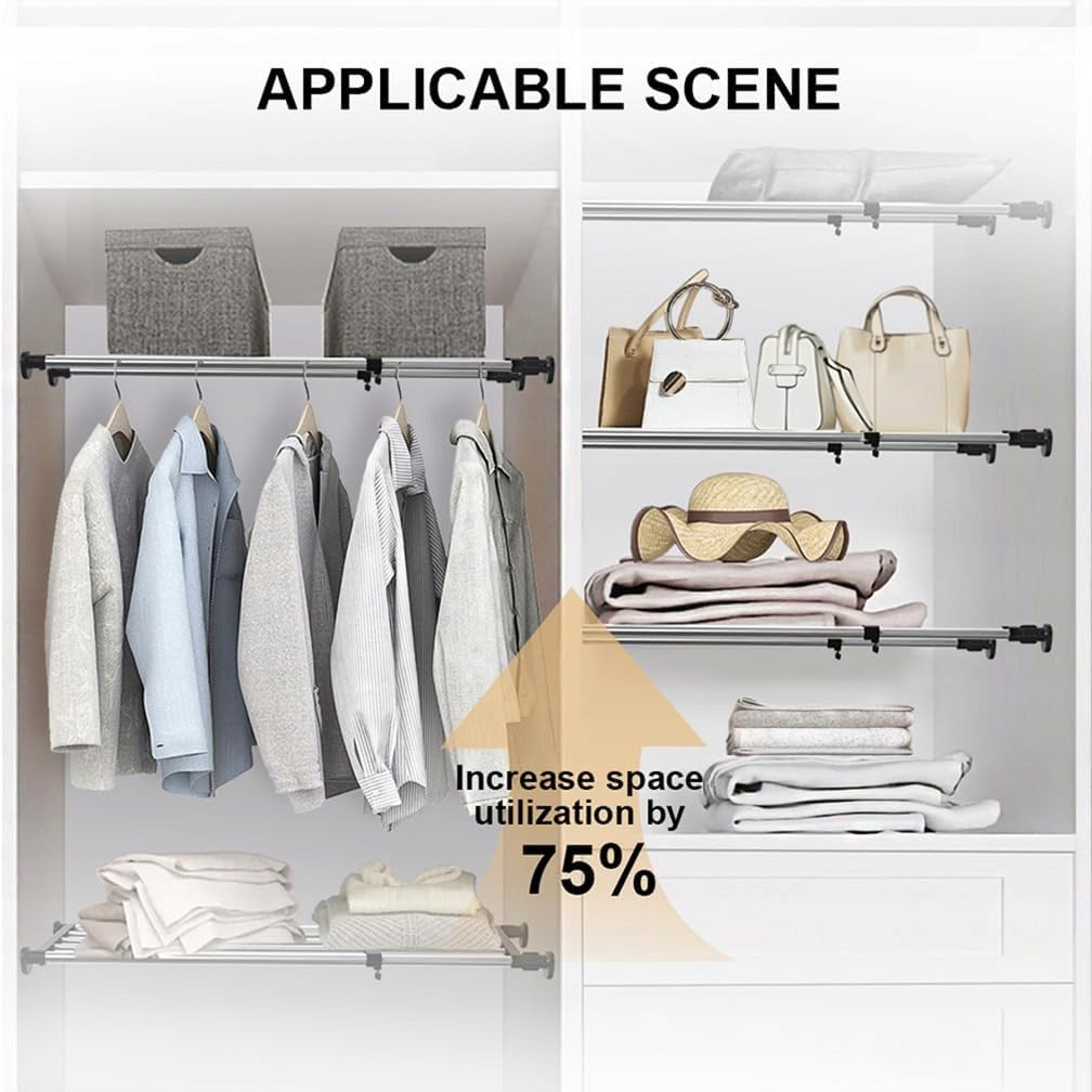 Hershii Telescopic Expansion Shelf 40-60 cm For Wardrobe Black Manufacturer code Przegroda teleskopowa szuflady