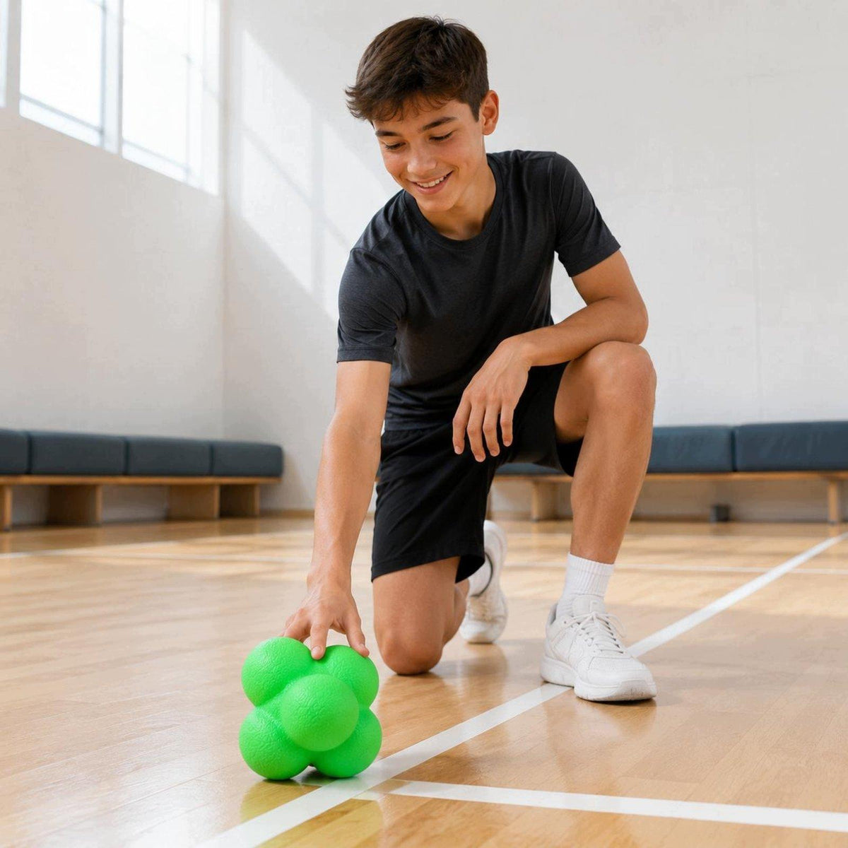 Hex Reaction Ball Unpredictable Spring Agility Ball Improves Reflexes Gray Brand no brand