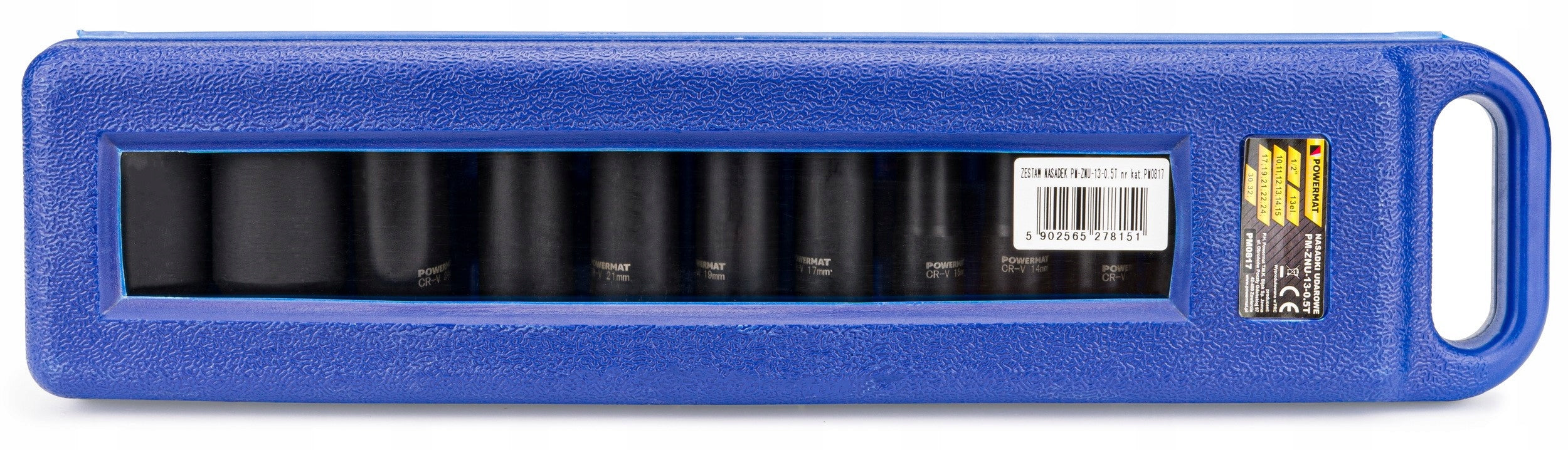 Hexagon Impact Socket Set 1/2 Inch 10-32mm Brand Powermat