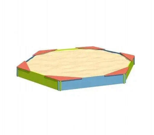 Hexagonal certified sandbox - blue-green