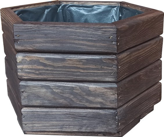 Hexagonal planter 40 cm Heavy 4 kg Ready Product height 26 cm