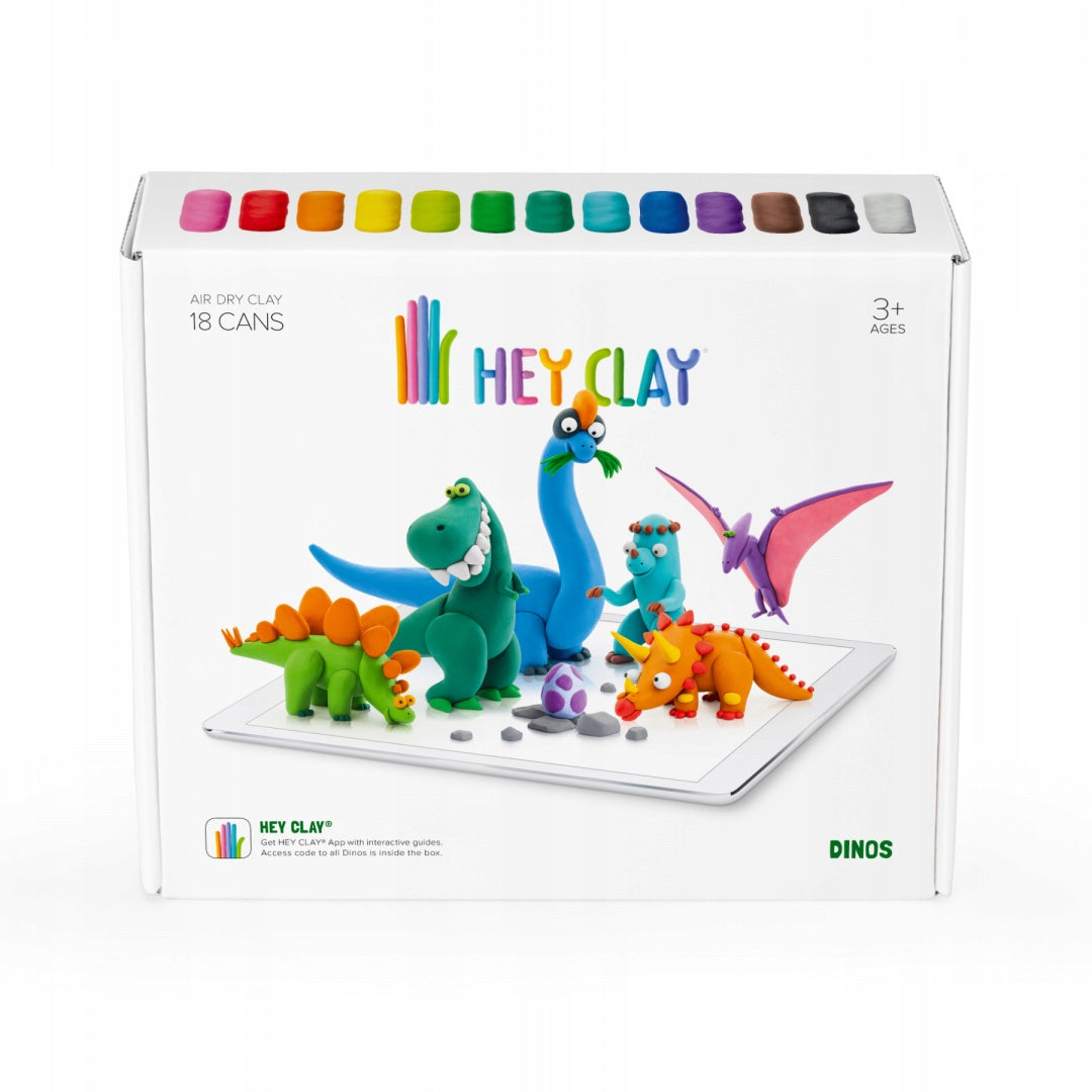 Plastilin-Set Hey Clay Dinos, 18-tlg. 