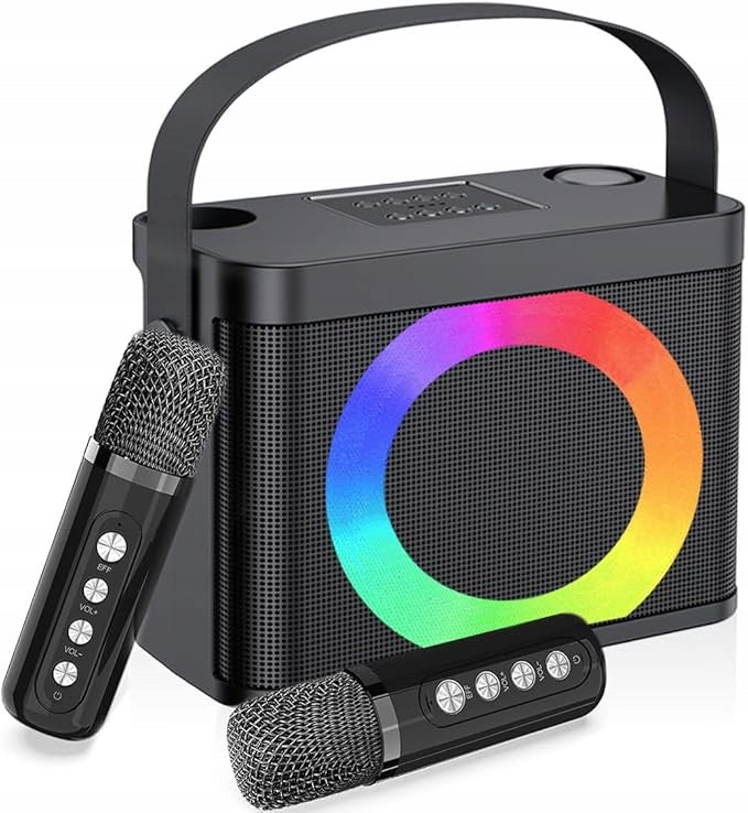 Hi-Fi Karaoke Kit YS-219 2 Microphones 10W RGB Bluetooth USB