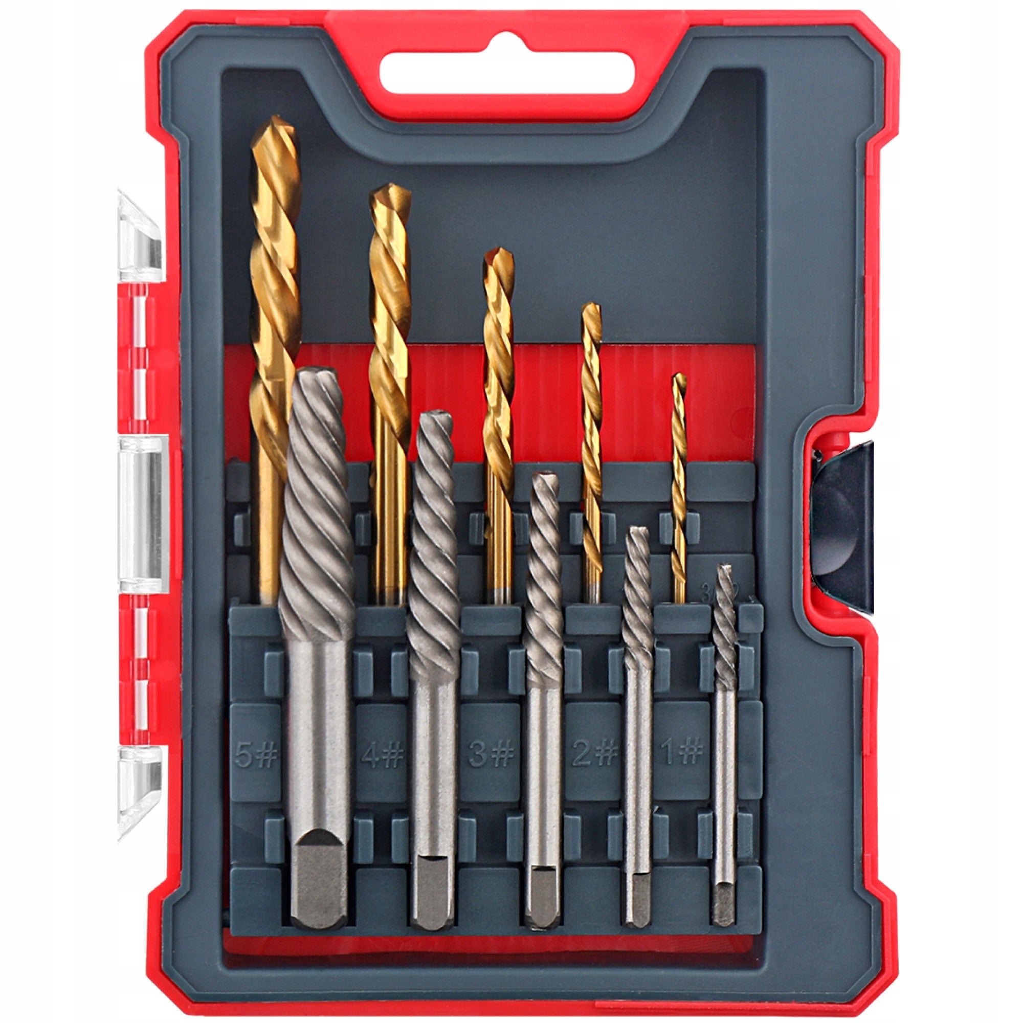 Hi-Spec 10-piece twister for broken screws and drill bits left 3-18mm HSS