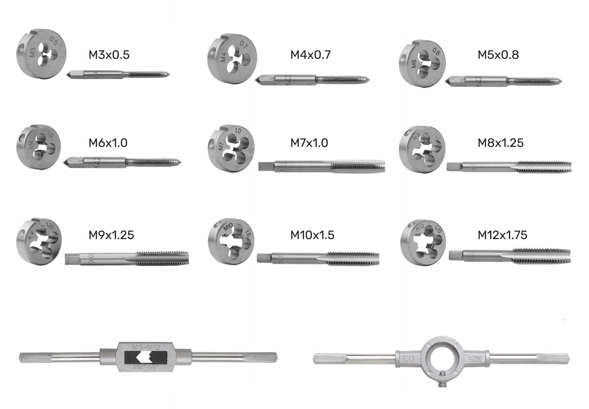 Hi-Spec 20pc Metric Tap & Die Set. M3 to M12 Tapping and Threading Tools Manufacturer code DT30088Y-EU