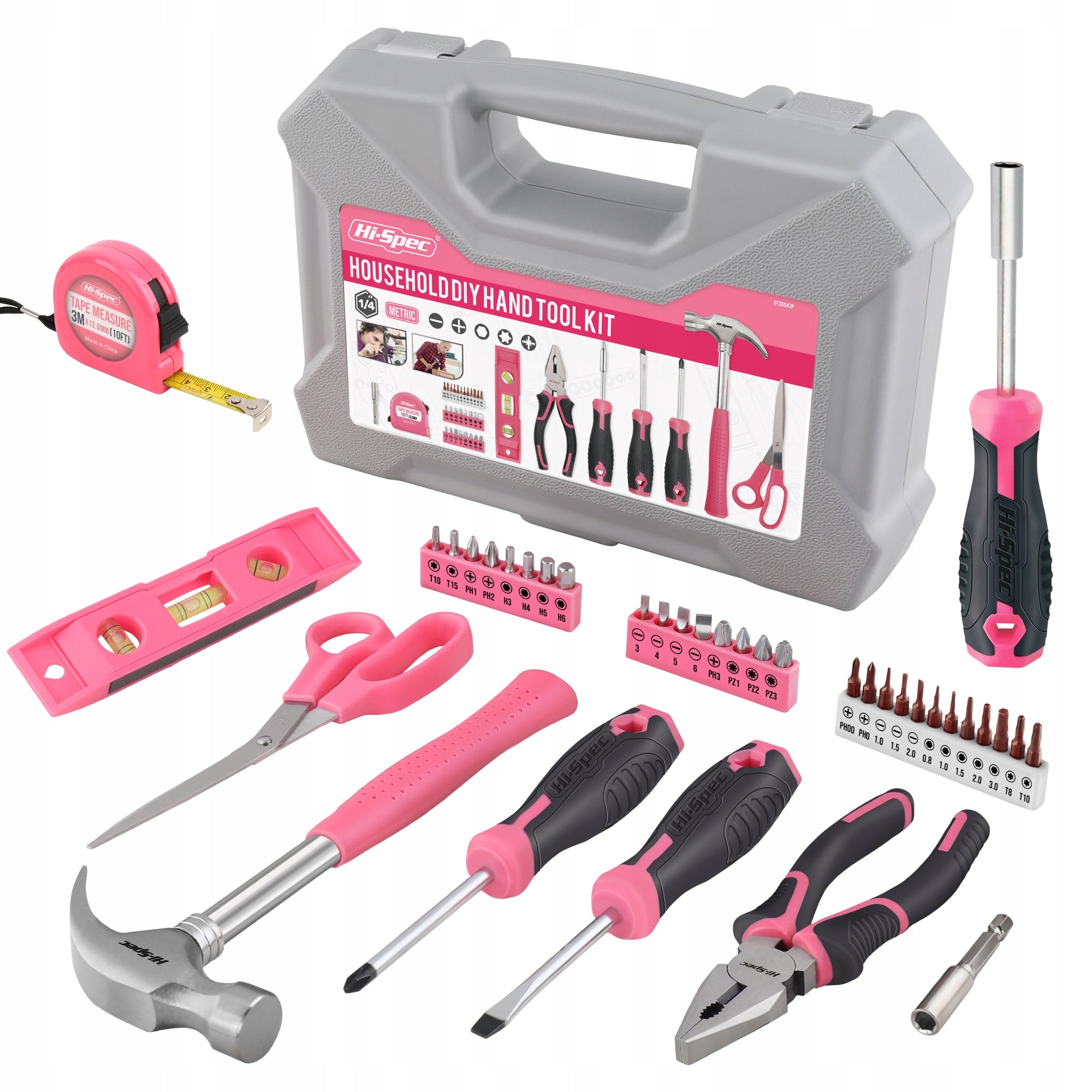 Hi-Spec 42pc Pink Home DIY Repair Hand Tool Kit Box Set. Women & Household EAN (GTIN) 884540161489