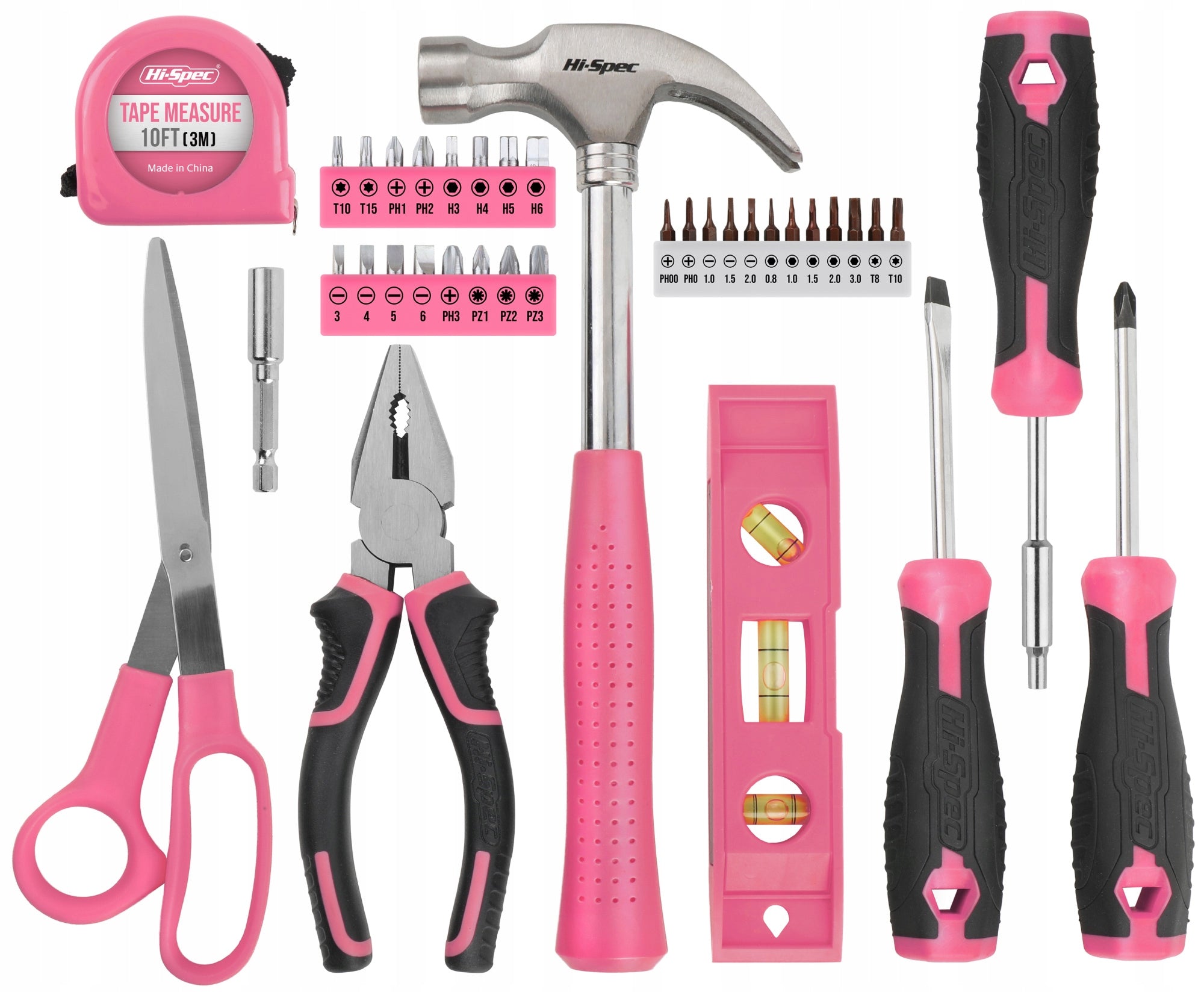 Hi-Spec 42pc Pink Home DIY Repair Hand Tool Kit Box Set. Women & Household Number of items in the set 42