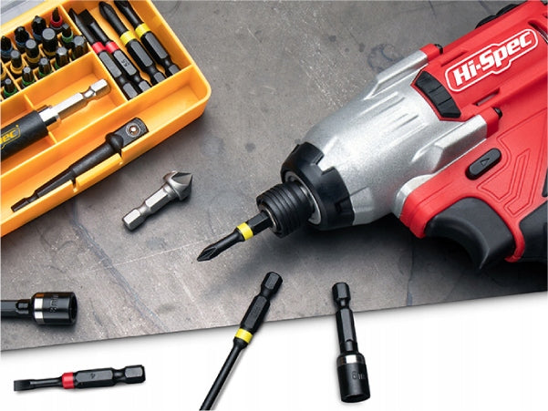 Hi-Spec 44pc Impact Drill Driver Screwdriver Nut Bit Set. 1/4 Hex, PZ, Torx Brand Hi-Spec