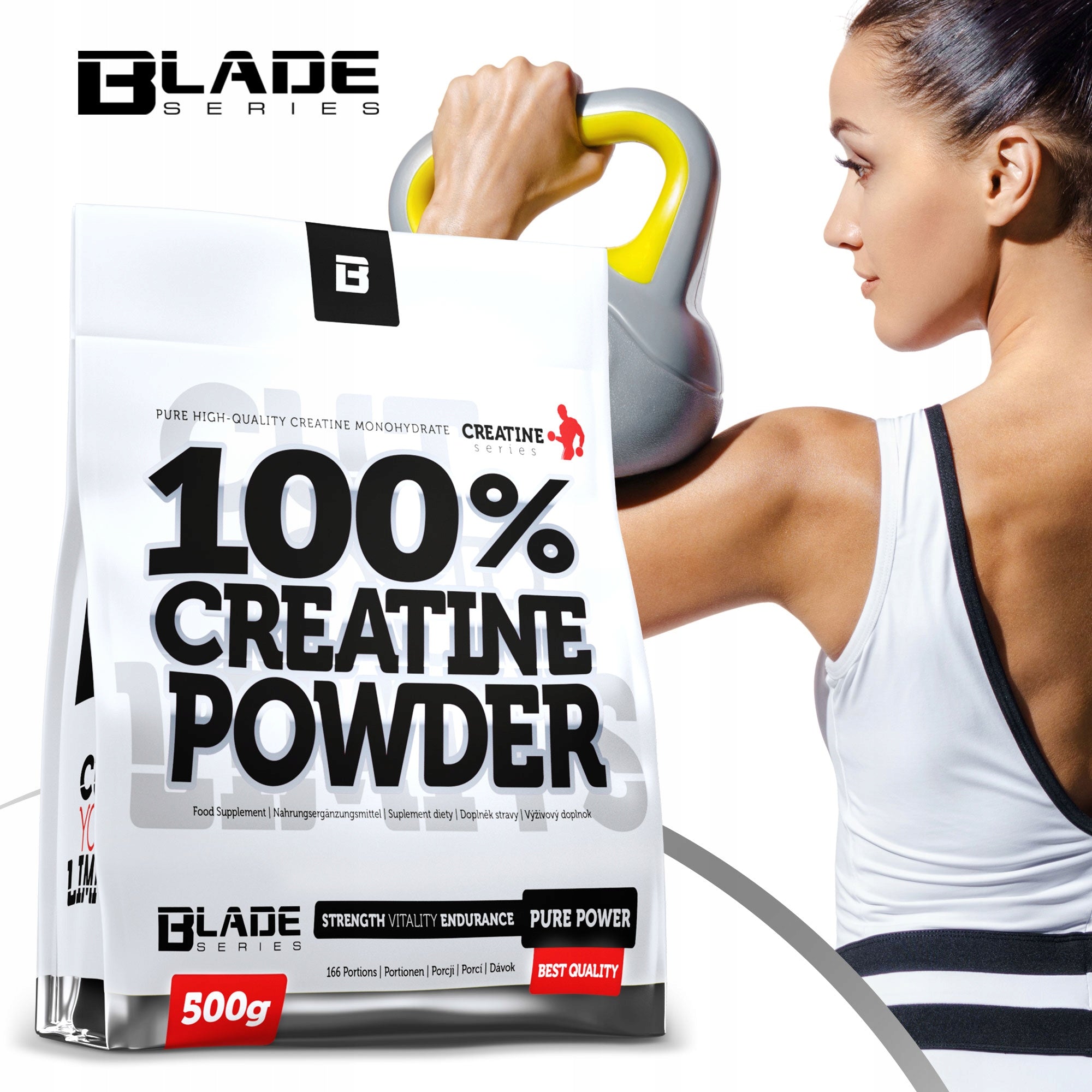 Hi TEC BLADE 100% Creatine Powder 500g CREATINE Brand HiTec Nutrition