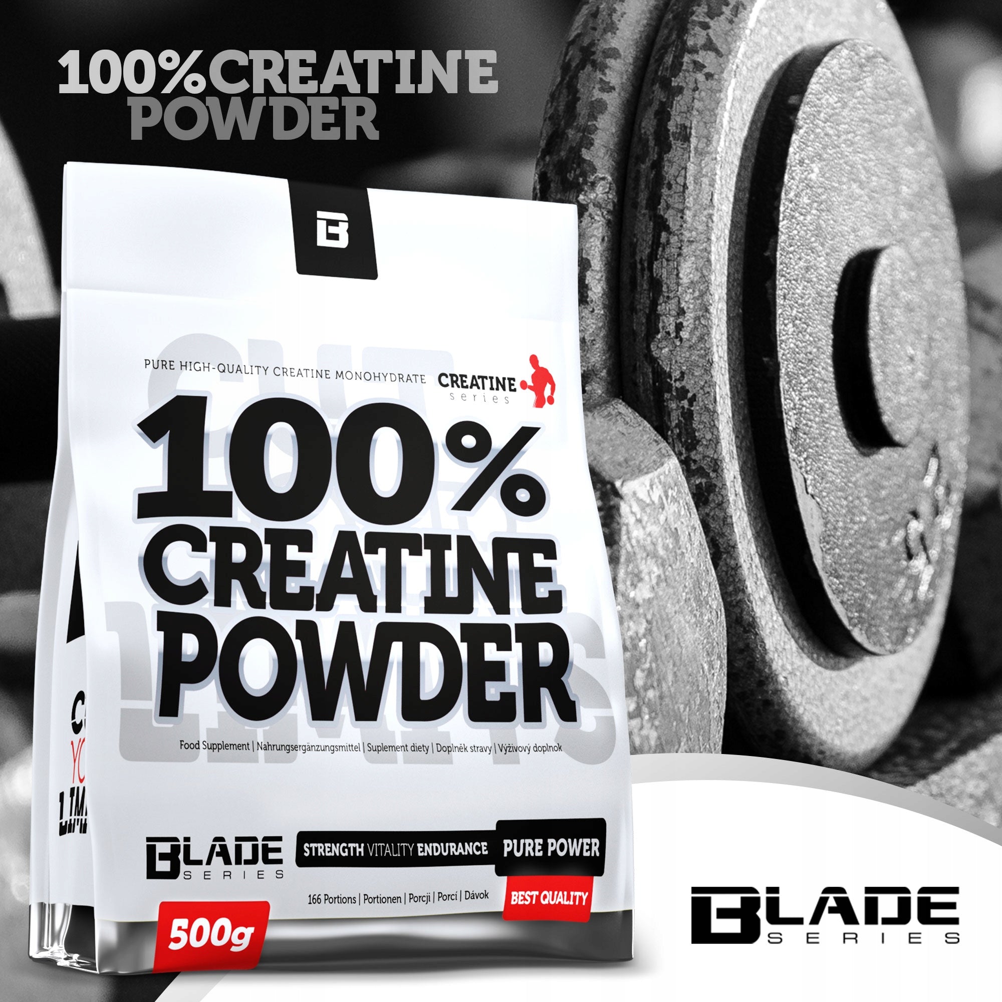 Hi TEC BLADE 100% Creatine Powder 500g CREATINE Number of servings per packaging 167