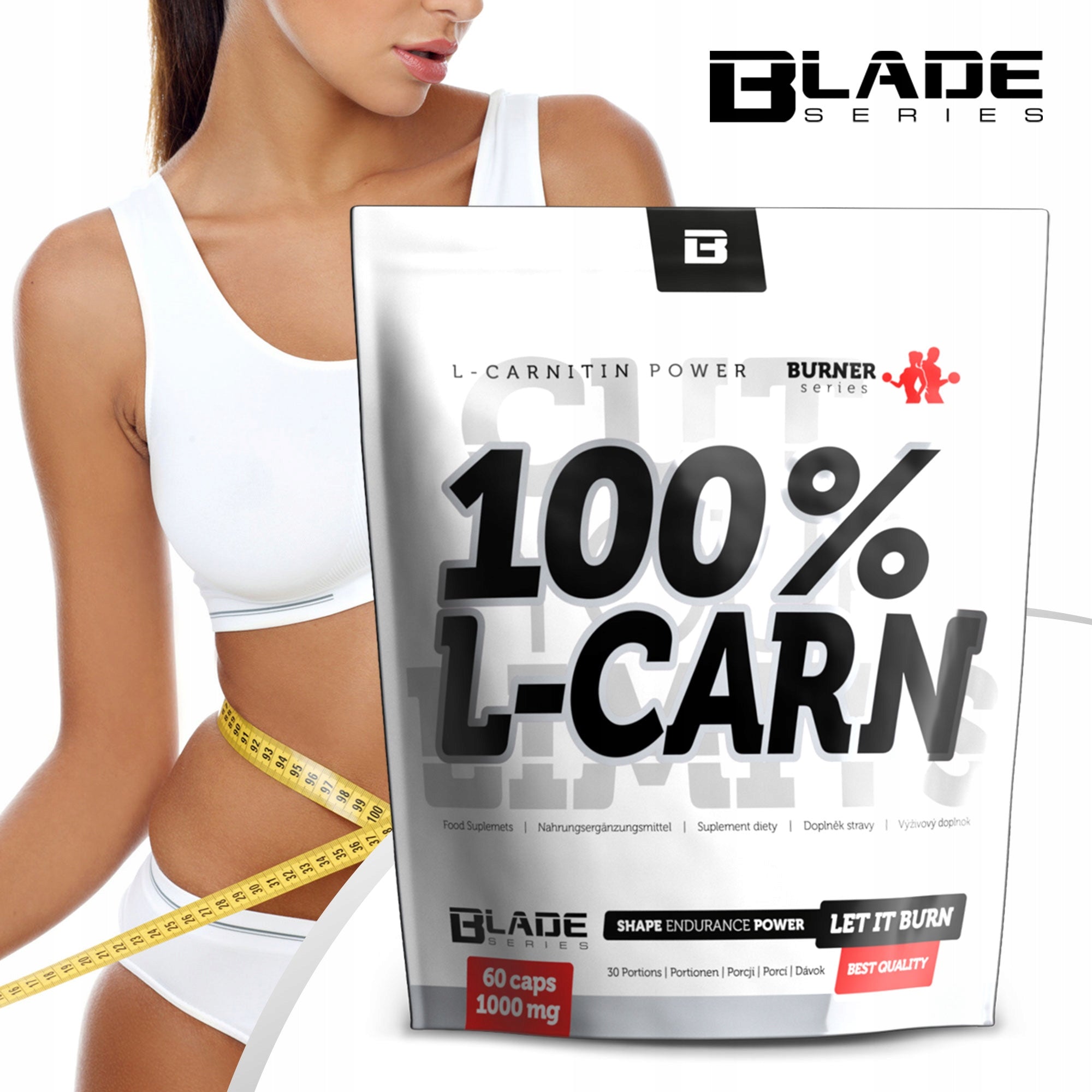 Hi TEC NUTRITION BLADE 100% L-Carn 60 capsules L-CARNITINE BURNER EAN (GTIN) 5907534284294