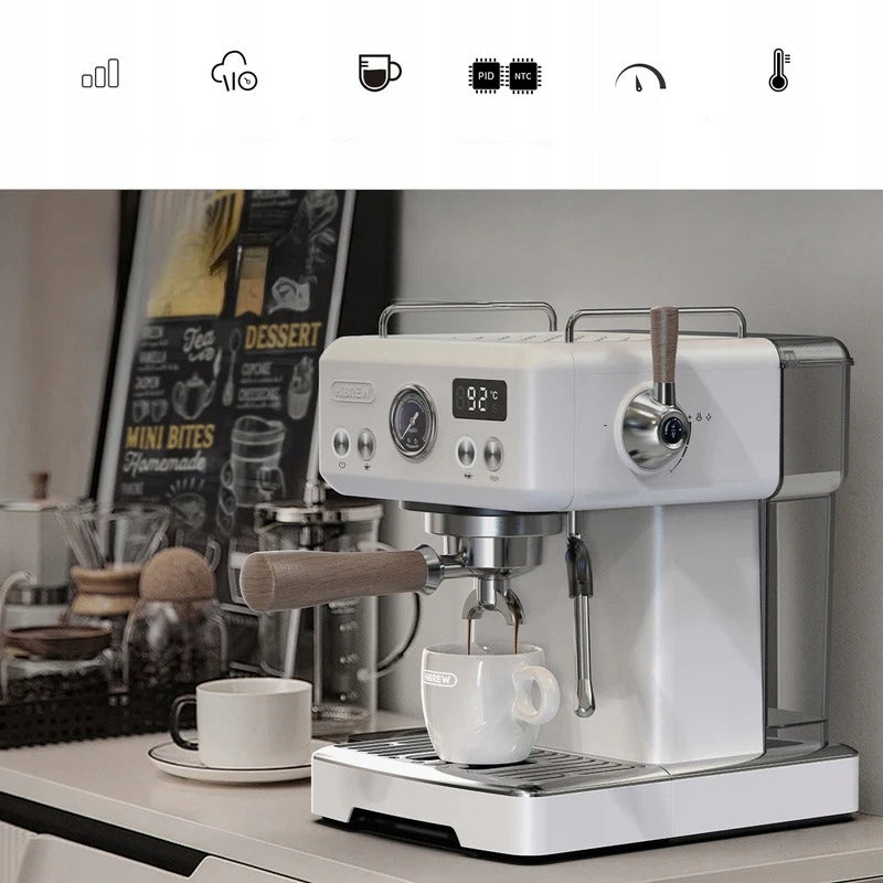 HiBREW H10 Plus 20Bar Semi-Automatic Express 1230W with Steam Nozzle Brand HiBREW