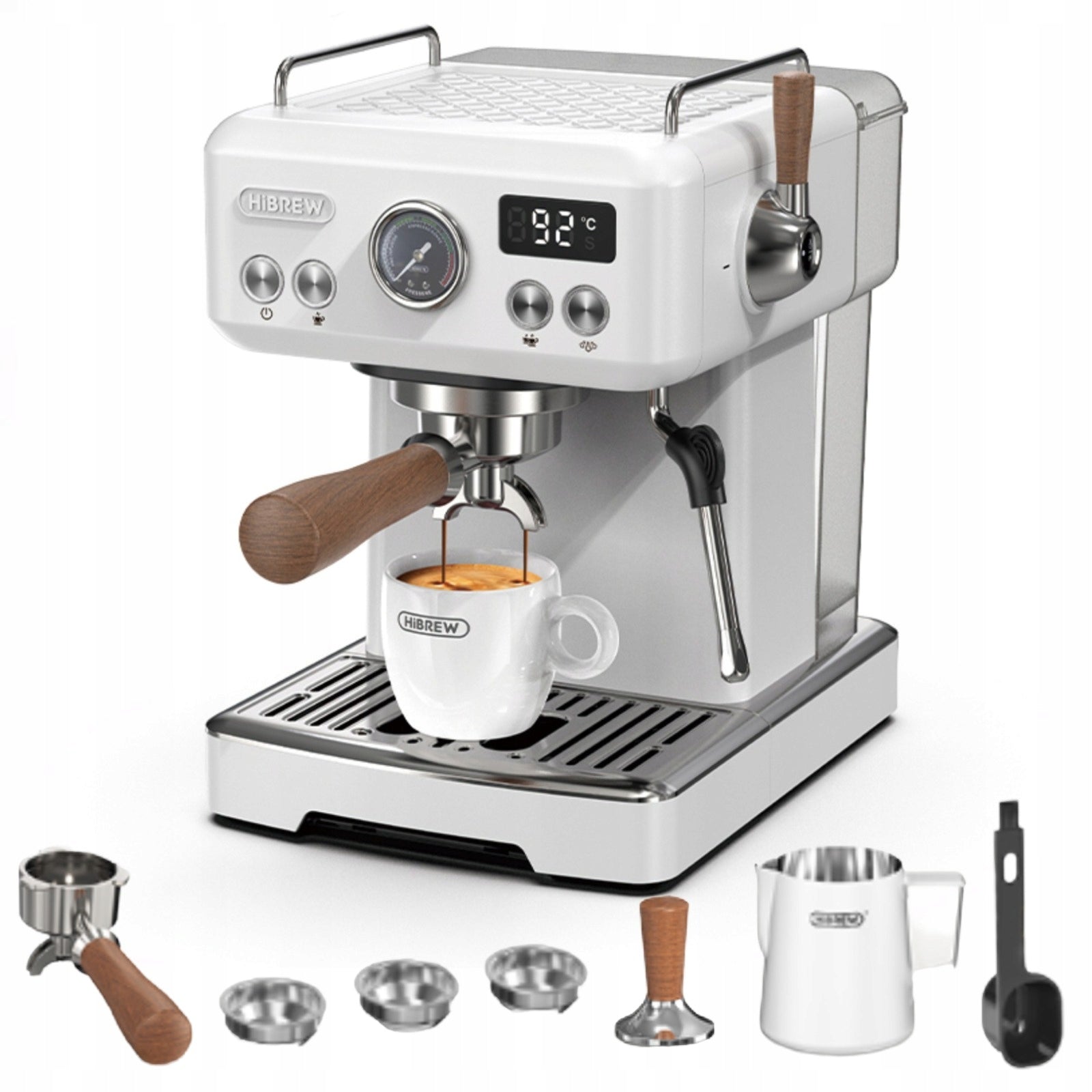 HiBREW H10 Plus 20Bar Semi-Automatic Express 1230W with Steam Nozzle