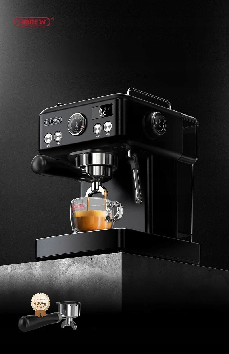 HiBREW H10A 19Bar Coffee Machine Thermo Coil Cold Hot Milk Froth Cup Warmer Packaging status original