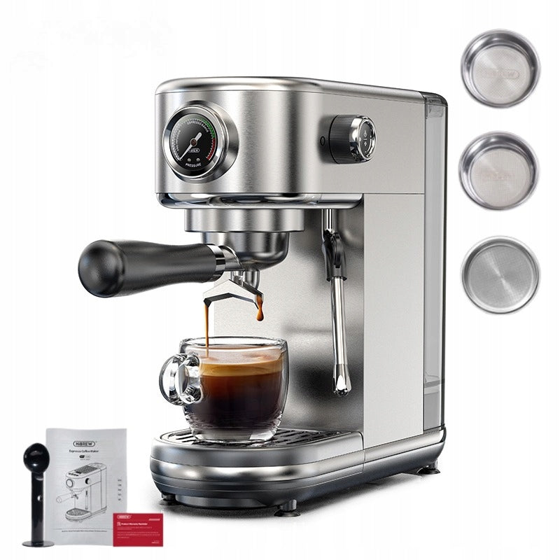 HiBREW H10B 20Bar Semi Automatic Espresso Coffee Maker 1.3L Silver