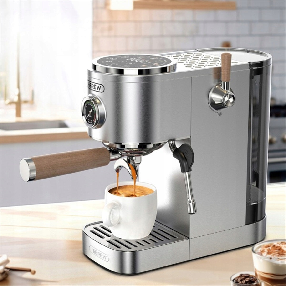 HiBREW H13 DUAL BOILER 58MM TOUCHSCREEN COLD BREW 2100W Brand HiBREW